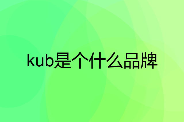 可优比 kub是个什么品牌，这个品牌怎么样？