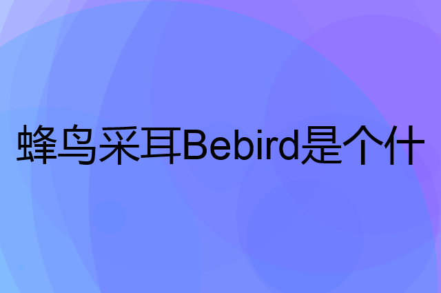 蜂鸟采耳Bebird是个什么品牌，这个品牌怎么样？