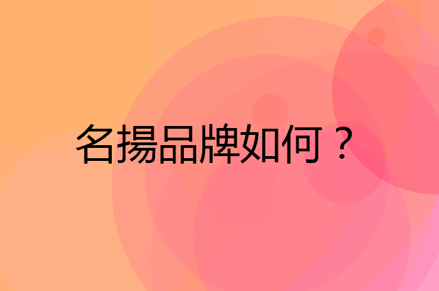 名揚是个什么品牌，这个品牌怎么样？