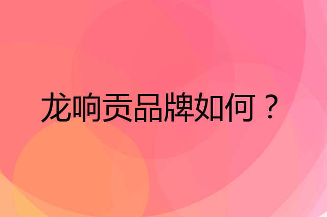 龙响贡是个什么品牌，这个品牌怎么样？