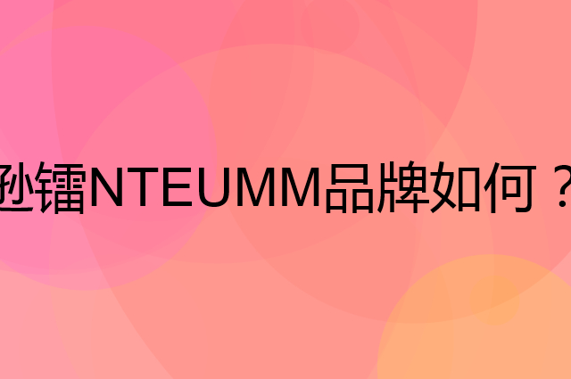 逊镭NTEUMM是个什么品牌，这个品牌怎么样？