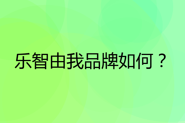 乐智由我是个什么品牌，这个品牌怎么样？