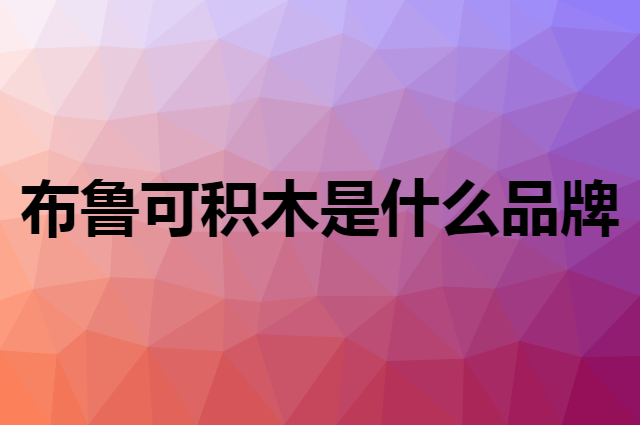 布鲁可积木 BLOKS是个什么品牌，这个品牌怎么样？