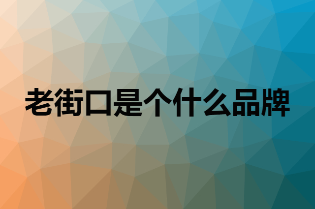 老街口 LAO JIE KOU是个什么品牌，这个品牌怎么样？