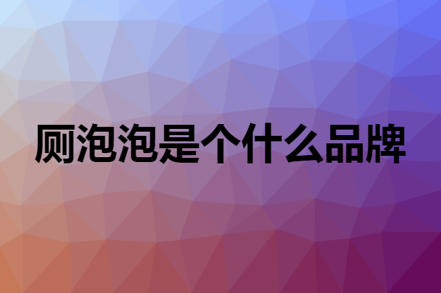 厕泡泡是个什么品牌，这个品牌怎么样？
