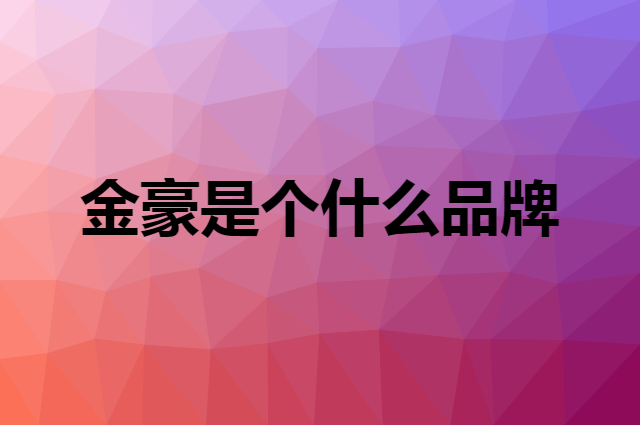 金豪 JINHAO SAFE是个什么品牌，这个品牌怎么样？
