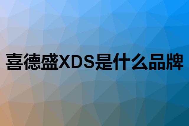 喜德盛 XDS是个什么品牌，这个品牌怎么样？
