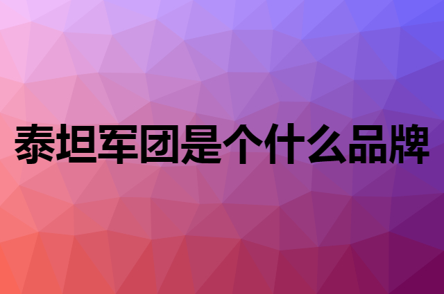 泰坦军团 TITAN ARMY是个什么品牌，这个品牌怎么样？