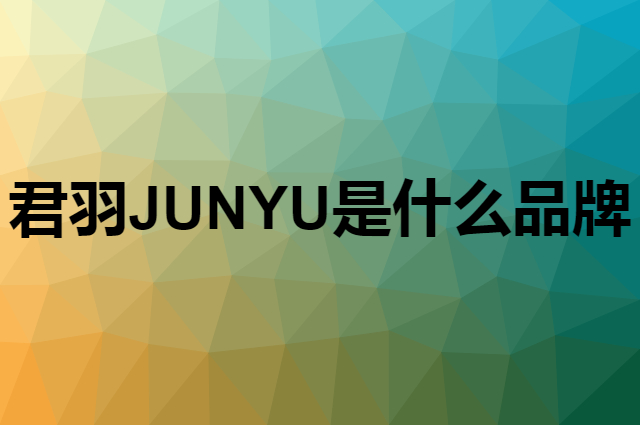 君羽 JUNYU是个什么品牌，这个品牌怎么样？