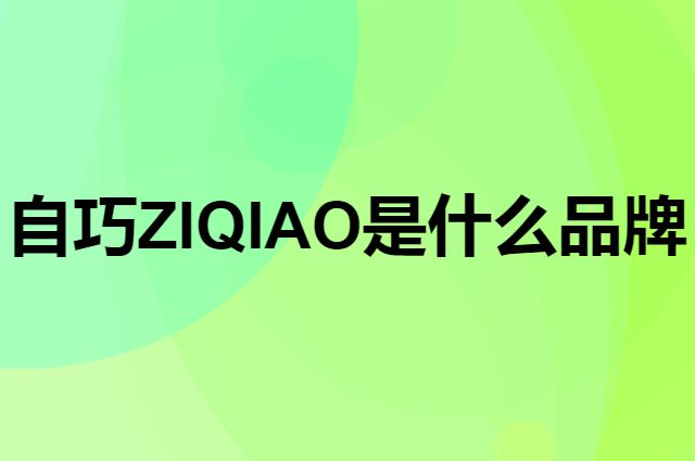 自巧 ZIQIAO是个什么品牌，这个品牌怎么样？