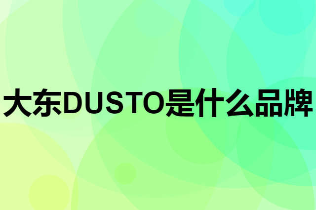 大东 DUSTO是个什么品牌，这个品牌怎么样？
