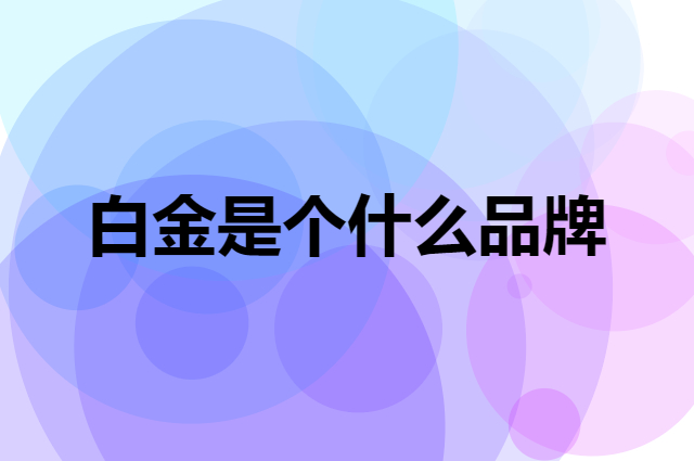 白金是个什么品牌，这个品牌怎么样？