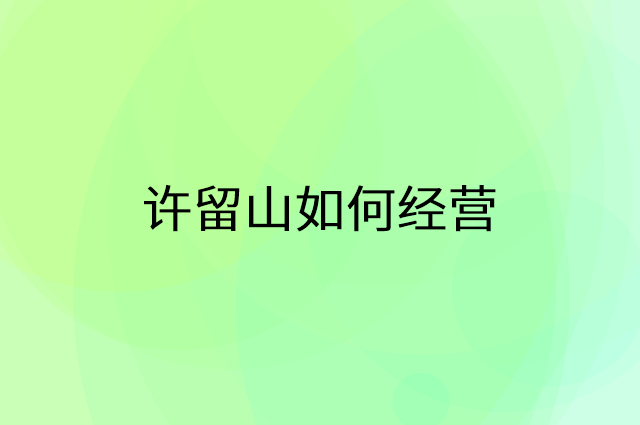许留山怎么做营销活动宣传，两个提升业绩的工具