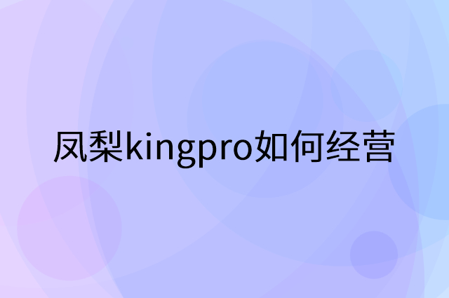 凤梨kingpro怎么做营销活动宣传，两个提升业绩的工具
